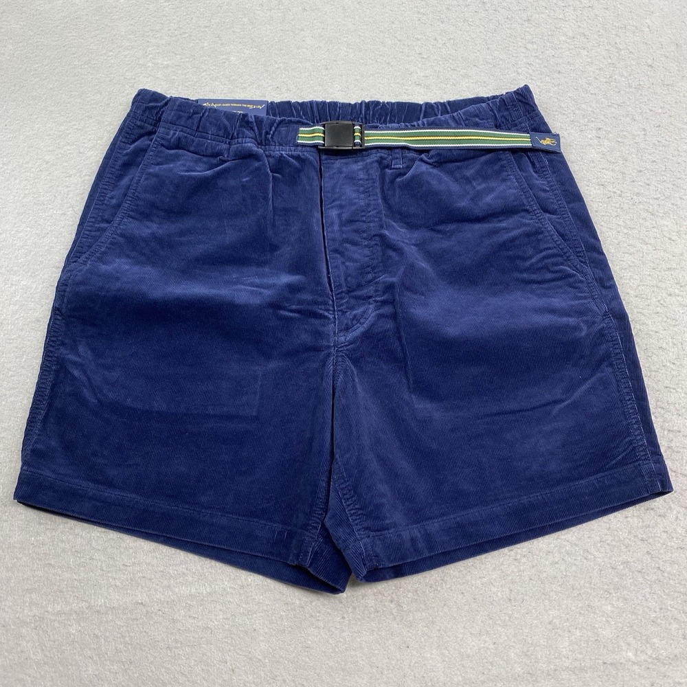 Polo Ralph Lauren Shorts Mens Extra Large Blue Classic Fit Corduroy Belted